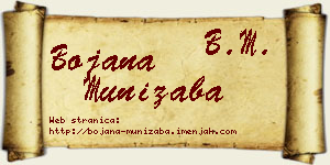 Bojana Munižaba vizit kartica